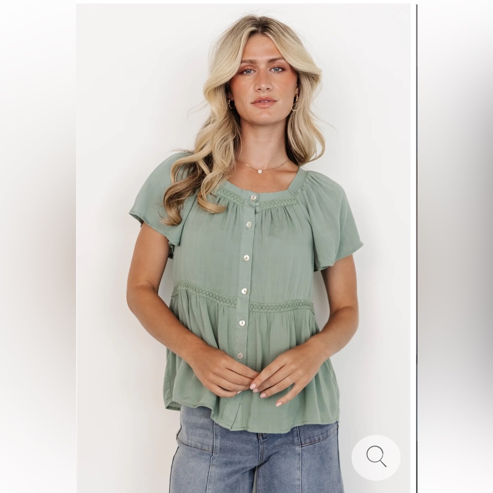 Baltic Born Sage Unity Button-Up Top. size large. NWT.